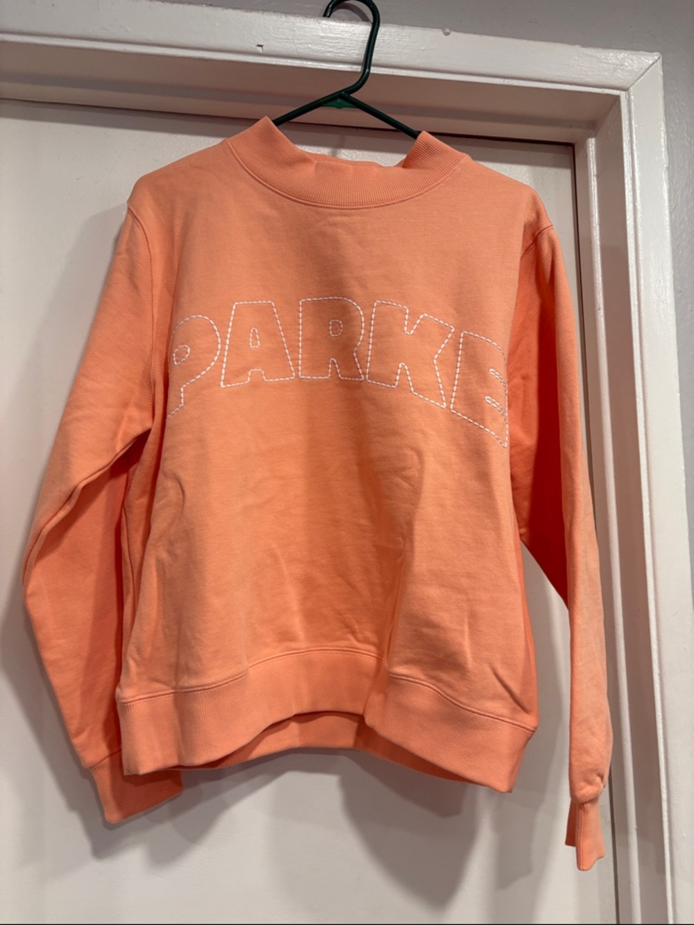 Parke x Target mockneck pullover Peach orange Sweater